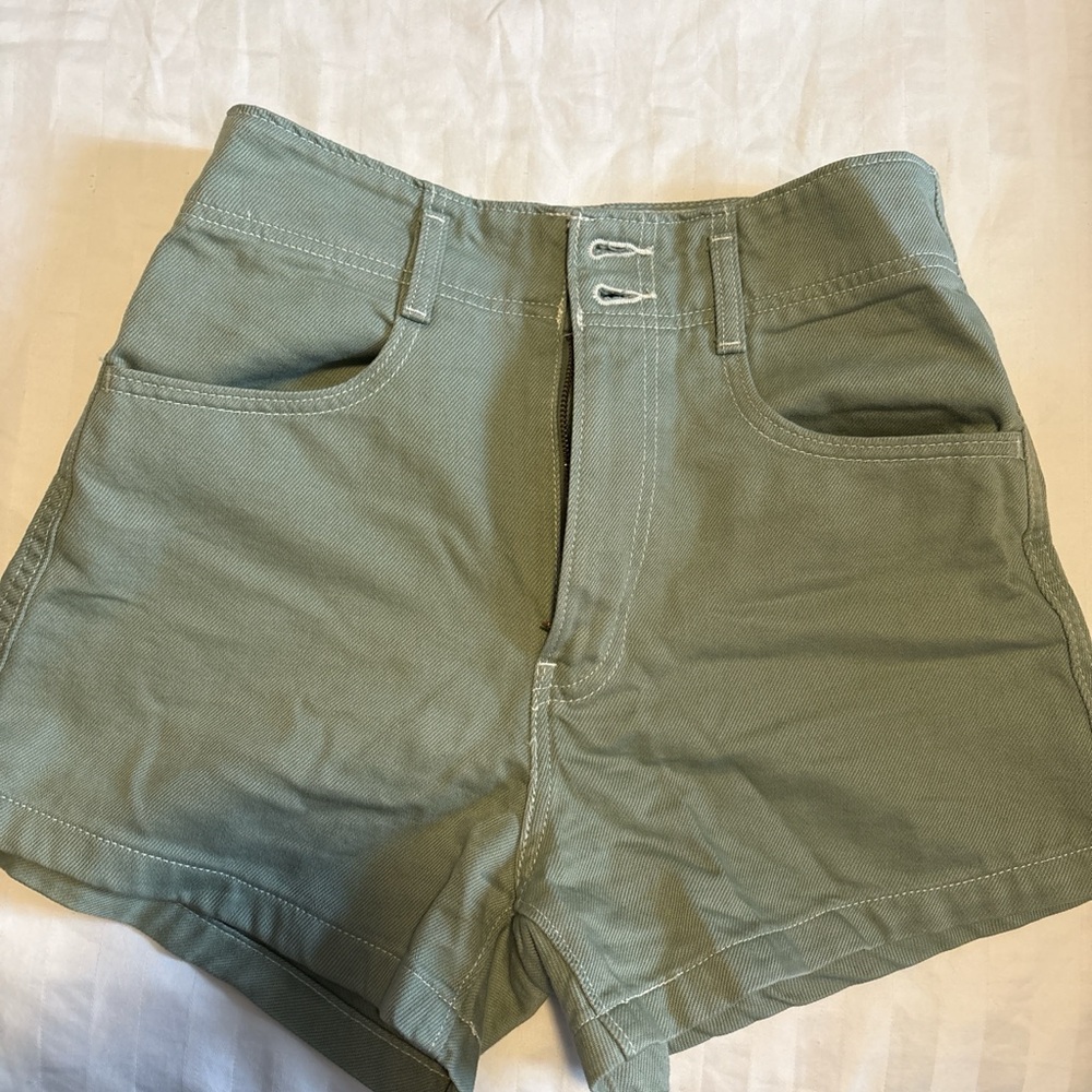 Levi's High-Rise Olive Utility Shorts